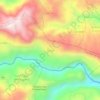 Mapa topográfico Tuxtla, altitud, relieve