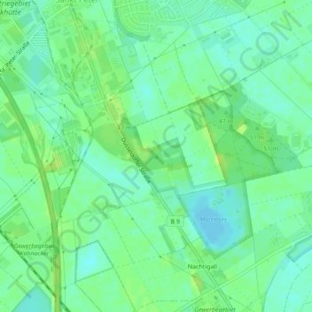 Mapa topográfico Wahler Berg, altitud, relieve