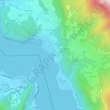 Mapa topográfico Le Vivier, altitud, relieve