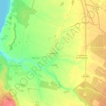 Mapa topográfico Longueira, altitud, relieve