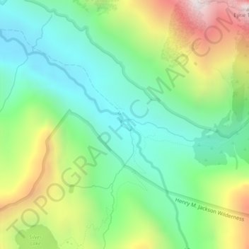 Mapa topográfico Monte Cristo, altitud, relieve