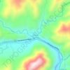 Mapa topográfico El Topo, altitud, relieve