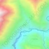 Mapa topográfico Auco, altitud, relieve