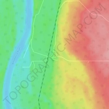 Mapa topográfico Chisholm, altitud, relieve