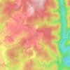 Mapa topográfico Rawson, altitud, relieve