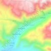 Mapa topográfico Huaco, altitud, relieve