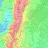 Mapa topográfico Morona Santiago, altitud, relieve