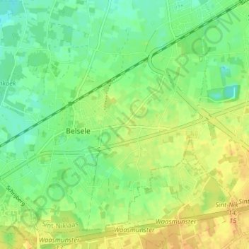 Mapa topográfico Dekpriem, altitud, relieve