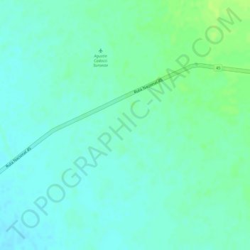 Mapa topográfico Novillero, altitud, relieve