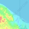 Mapa topográfico Quehueche, altitud, relieve