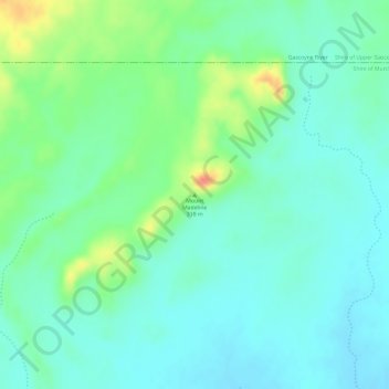 Mapa topográfico Mount Madeline, altitud, relieve