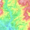 Mapa topográfico Chudleigh, altitud, relieve