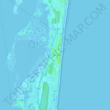 Mapa topográfico Port Barcarès, altitud, relieve