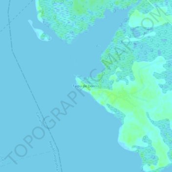 Mapa topográfico Taipu de Dentro, altitud, relieve