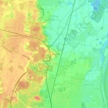 Mapa topográfico Wernhardsberg, altitud, relieve