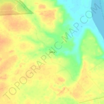 Mapa topográfico Velha, altitud, relieve