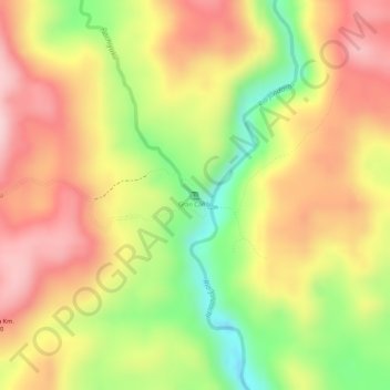 Mapa topográfico Gran Cañón, altitud, relieve