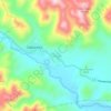 Mapa topográfico Piñango, altitud, relieve