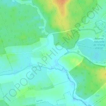 Mapa topográfico La Maisière, altitud, relieve