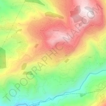 Mapa topográfico Kfar Matta, altitud, relieve
