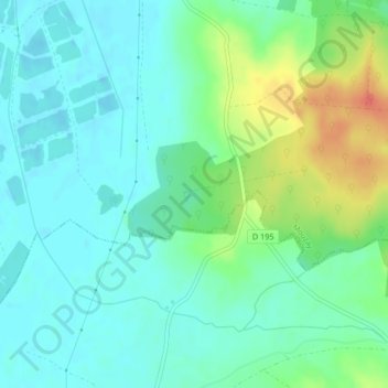 Mapa topográfico Bois de Lion, altitud, relieve