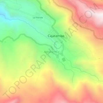 Mapa topográfico Astobamba, altitud, relieve
