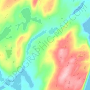Mapa topográfico Kaipokok, altitud, relieve