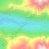 Mapa topográfico El Volcán, altitud, relieve