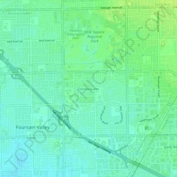 Mapa topográfico Colonia Juarez, altitud, relieve