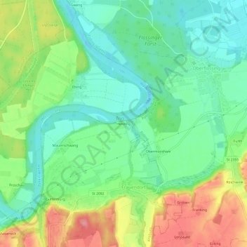 Mapa topográfico Heisting, altitud, relieve