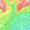 Mapa topográfico Les Ayes, altitud, relieve