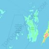 Mapa topográfico Island Ohoi Tir, altitud, relieve
