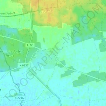Mapa topográfico Stolzenhain, altitud, relieve
