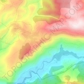 Mapa topográfico Bsaba, altitud, relieve