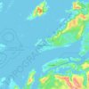 Mapa topográfico Bodø, altitud, relieve