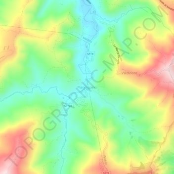 Mapa topográfico Piandispino, altitud, relieve