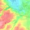 Mapa topográfico Carjégu, altitud, relieve
