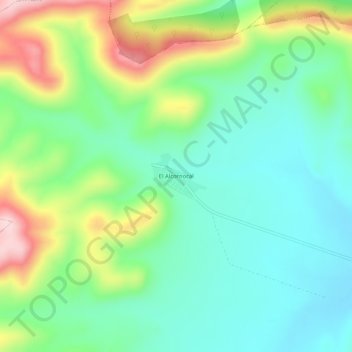 Mapa topográfico El Alcornocal, altitud, relieve