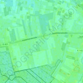 Mapa topográfico Hogenset, altitud, relieve