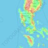 Mapa topográfico Bataan, altitud, relieve