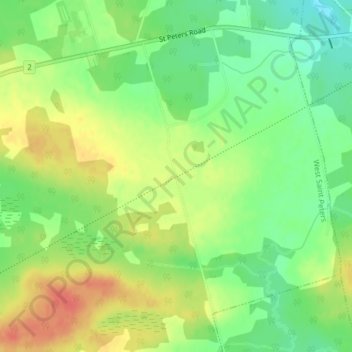 Mapa topográfico Dundee, altitud, relieve
