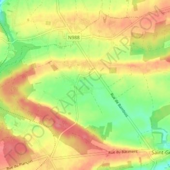 Mapa topográfico Maison, altitud, relieve