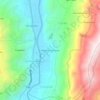 Mapa topográfico Huertos Uzhupud, altitud, relieve