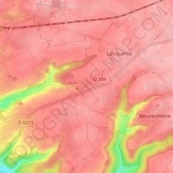Mapa topográfico La Maison Blanche, altitud, relieve