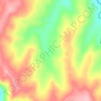 Mapa topográfico Gaspar Simões, altitud, relieve