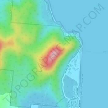 Mapa topográfico Mount Maria, altitud, relieve