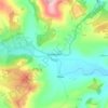 Mapa topográfico Glenkindie, altitud, relieve