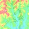 Mapa topográfico Três Figos, altitud, relieve