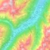Mapa topográfico Neustift im Stubaital, altitud, relieve