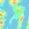 Mapa topográfico Burin Bay, altitud, relieve
